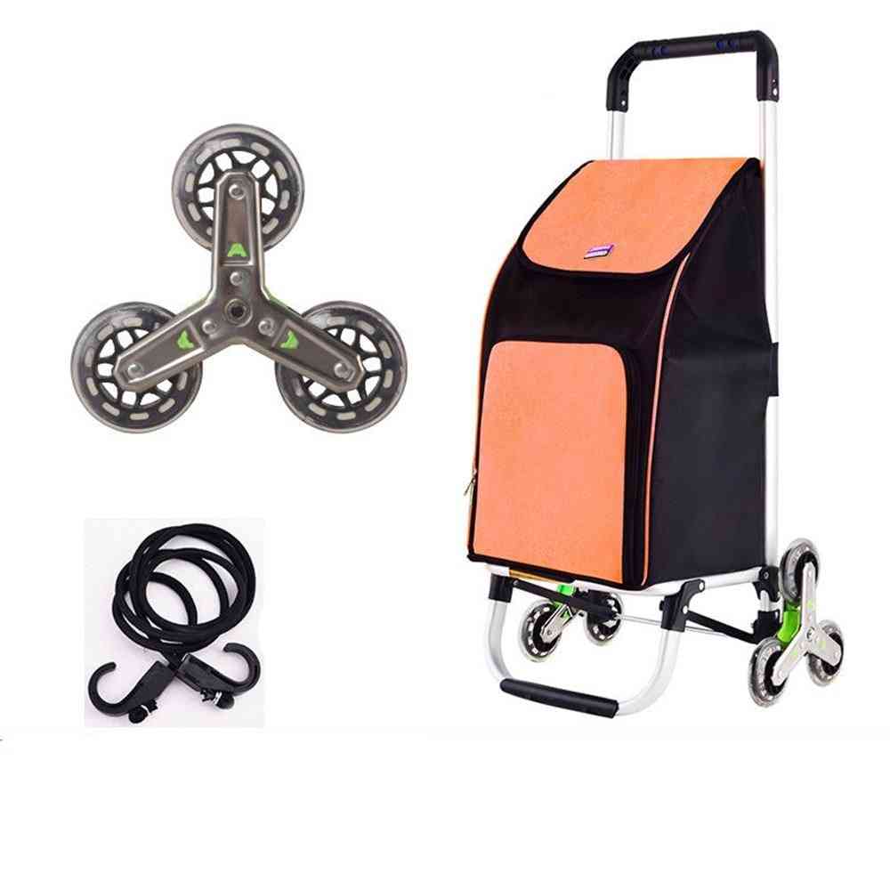 Heavy Duty Stair Cart 220 Lbs Capacity Grocery Bag With Adjustable Bungee Cord