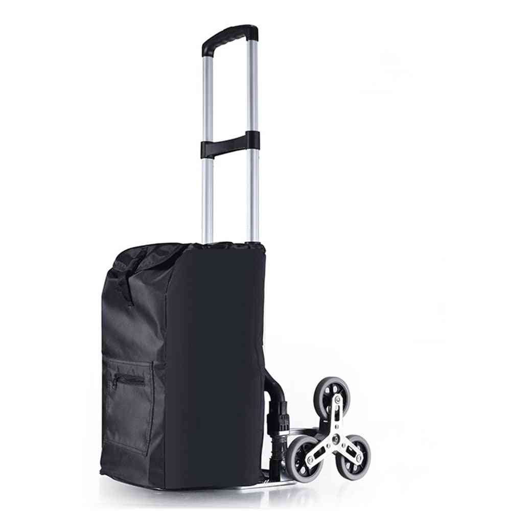 Folding Hand Truck Dolly Stair Climbing Cart With Shopping Bag Hand Cart Auto Travel