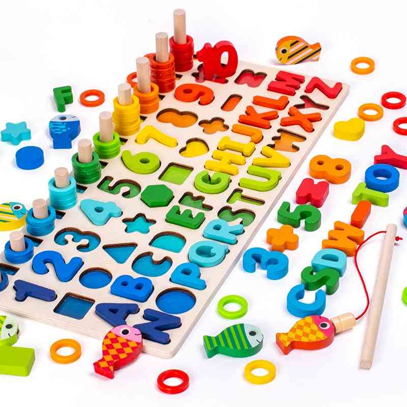 Montessori geometrisk kognition räkna matte trä