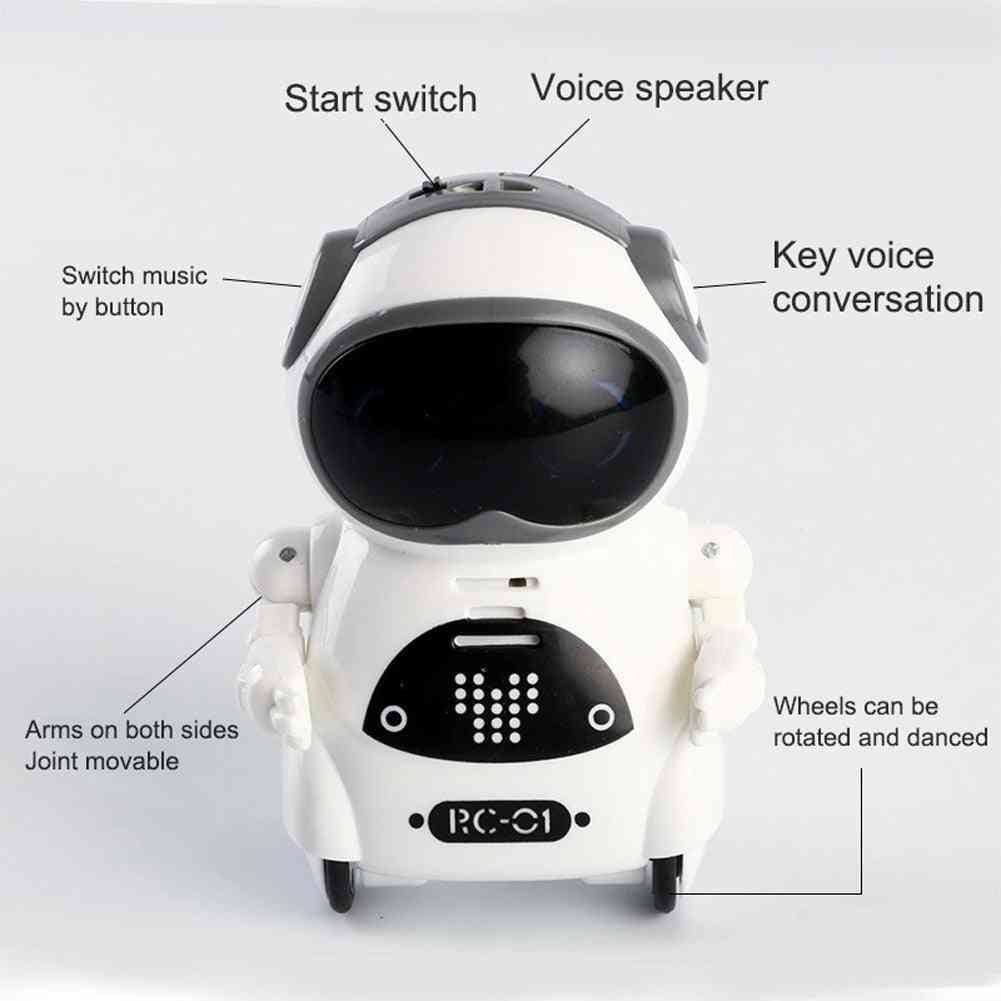 Mini Robot Interactive Talking Voice, Recognition, Record Singing, Dancing, Model Toy,