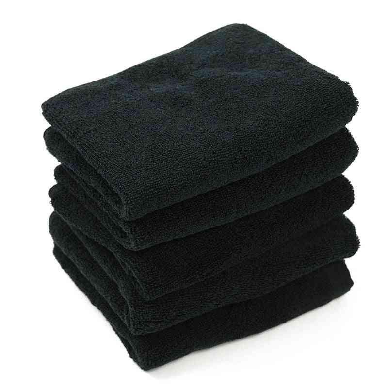 Simple Solid Black Face Towels