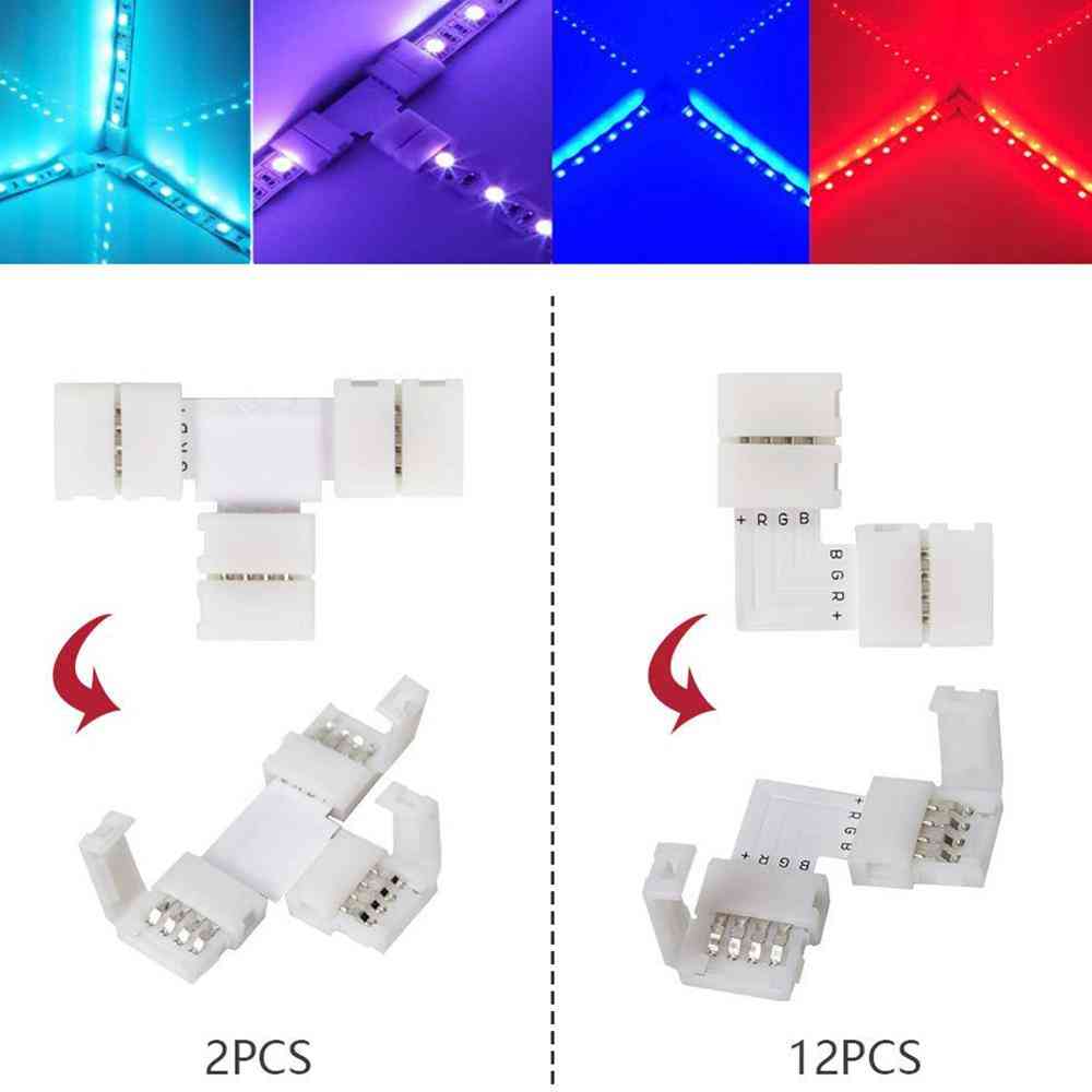 Led Connector Kit With T & L-shaped Strip Jumpers /wire Connection Terminal