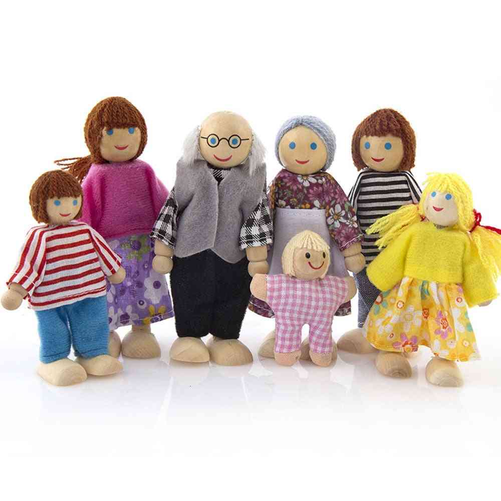 Wooden Furniture- House Family Person, Figures Miniature Set Doll