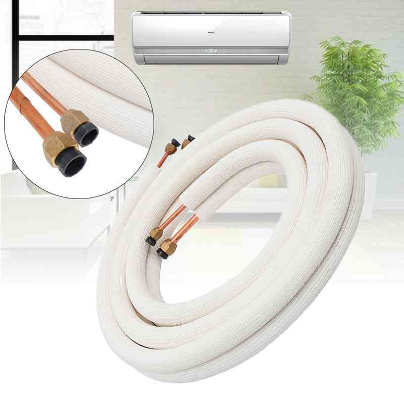 Insulated Copper Air Conditioner Pipes, Fittings Pair Coil Tube