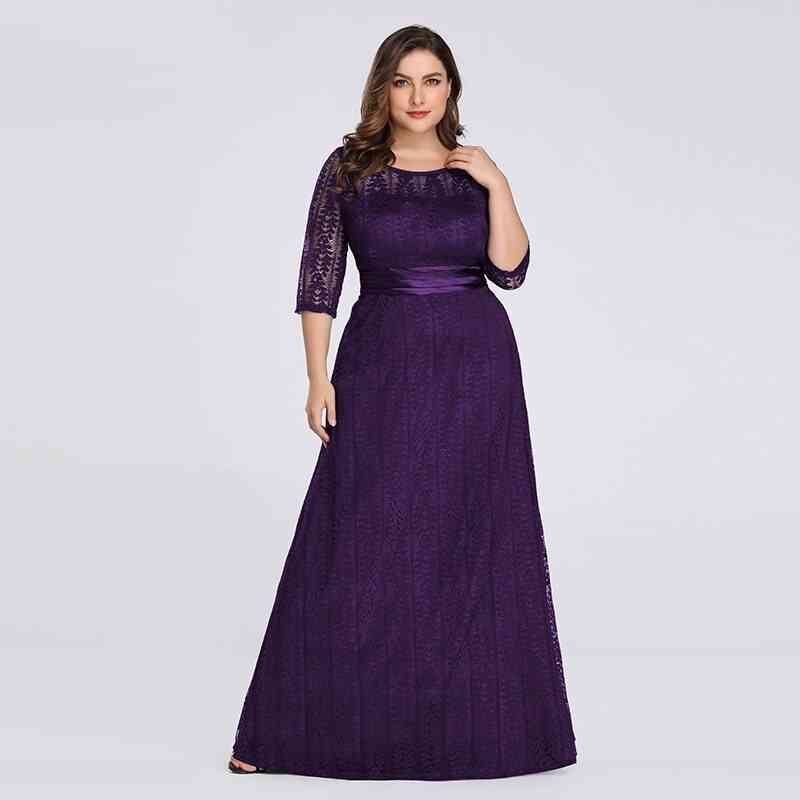 A-line Lace, Half-sleeve Formal Party, Long Gowns