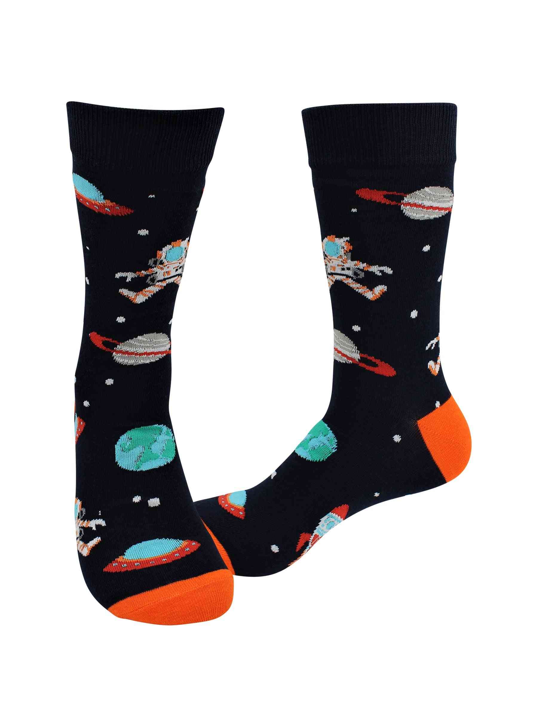 Bolne nogavice - vesolje / astronavt - priložnostne nogavice za nošenje s stene