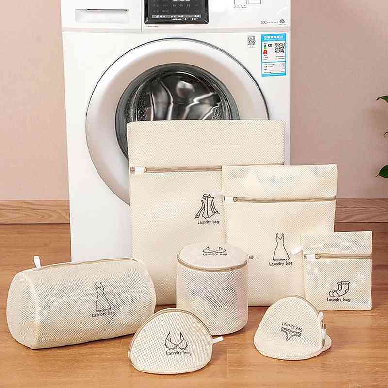 Lingerie Clothing Underwear- Net Bag Zipper, Laundry Bag For Washing Machine