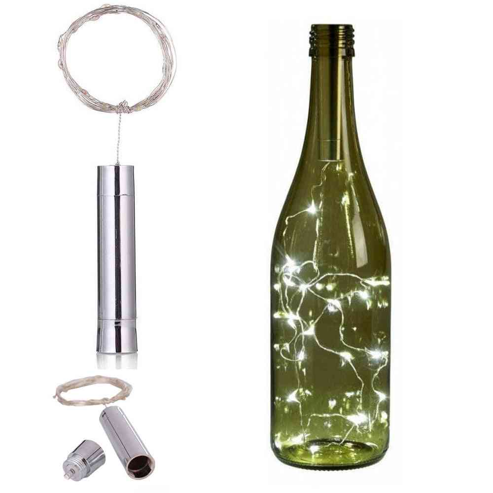 Cork Shaped Wine Bottle Starry 10 15 20 Led String Night Light Strip Fairy Lights