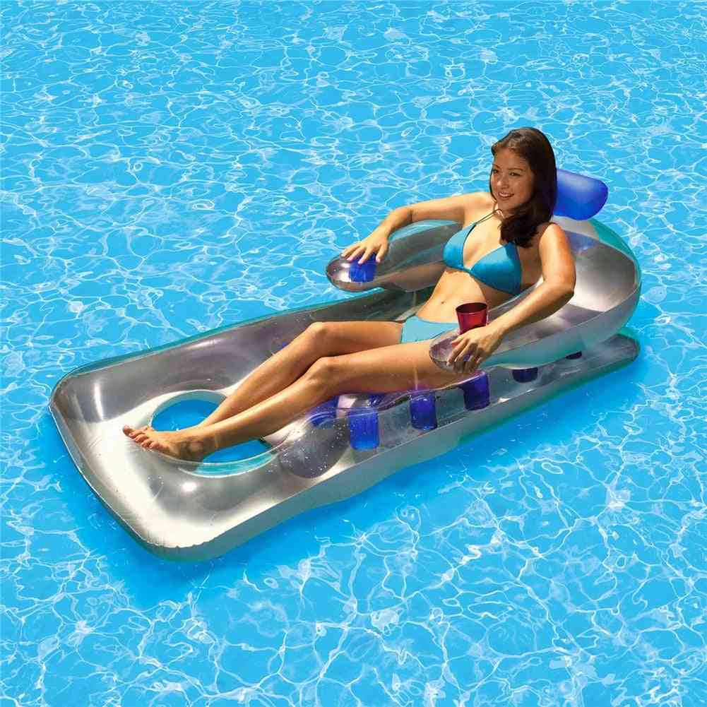 Summer- Floating Mat Water, Row Deck Chairs, Bed Swimming Mattress