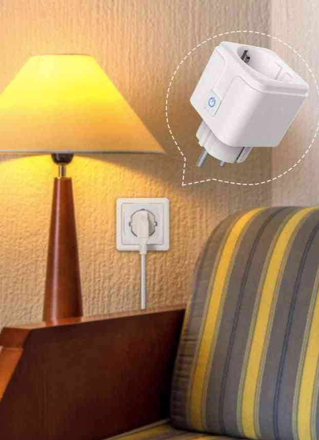 Wifi Smart Plug Socket, Tuya Smart Life App Work With Voice Control Power Monitor