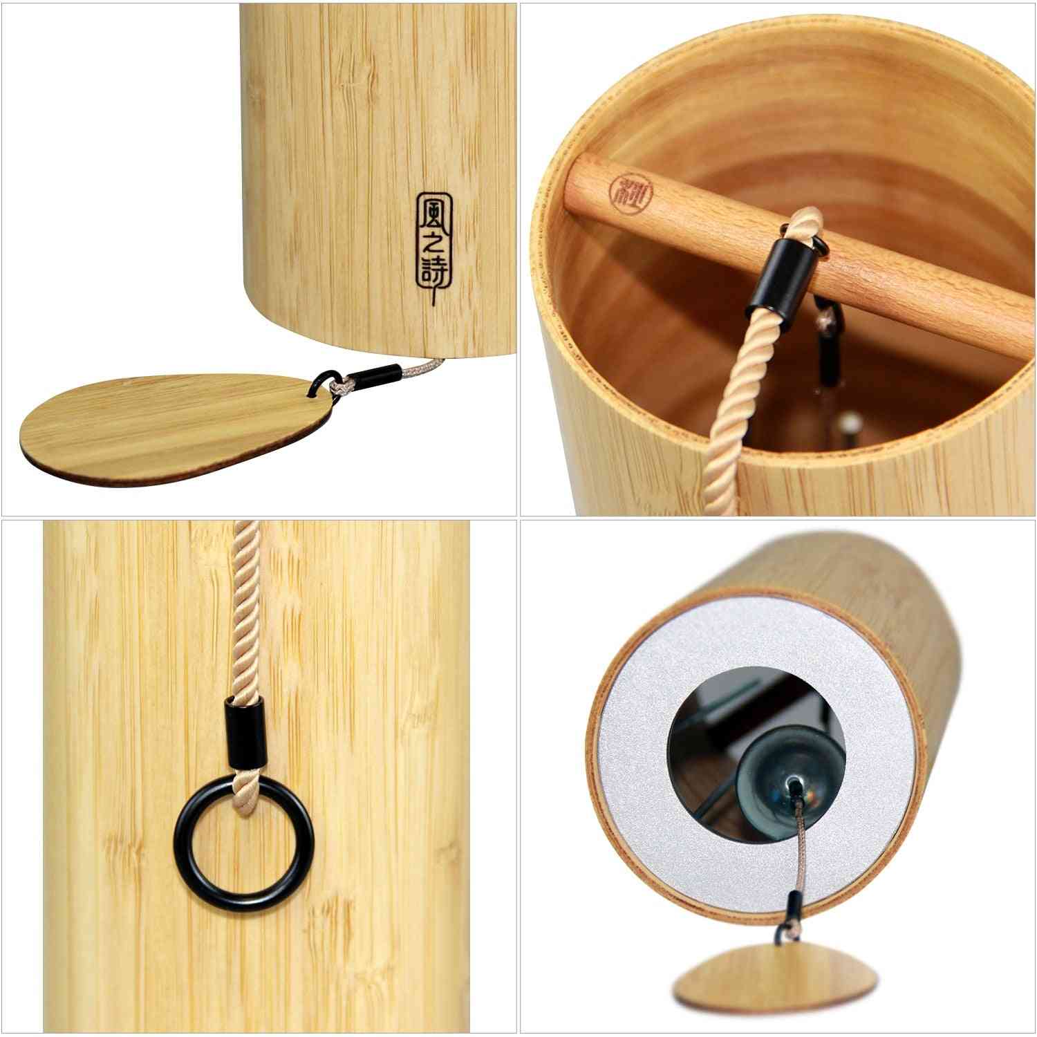 Bamboo Wind Chimes, Wind Bell For Outdoor Garden, Patio Home Decoration, Zen Meditation, Relaxation, Chord