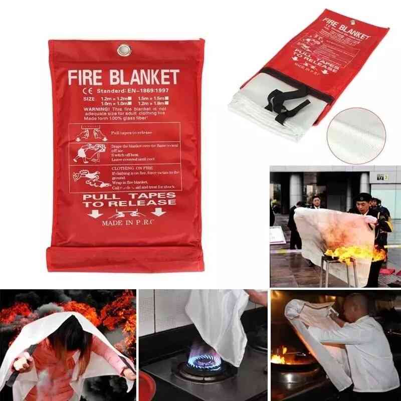 Brandsikkert tæppe, glasfiber brandsikkert og flammehæmmende nødhjælpsovernatning, brandsikkert nøddækken