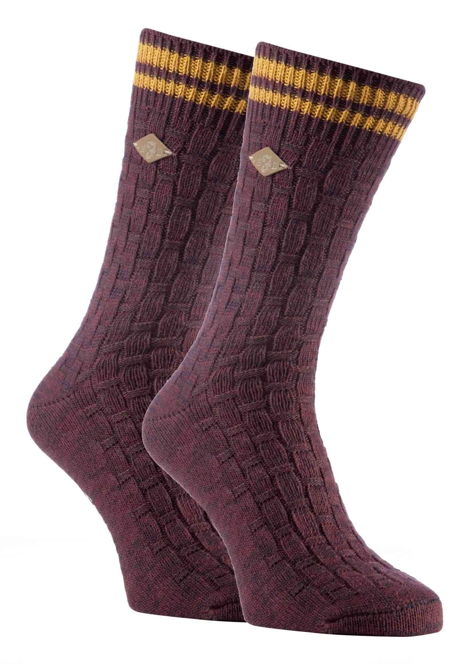 Tykk strikkede formelle sokker for menn