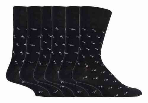 6 paires de chaussettes en bambou non élastiques pour hommes