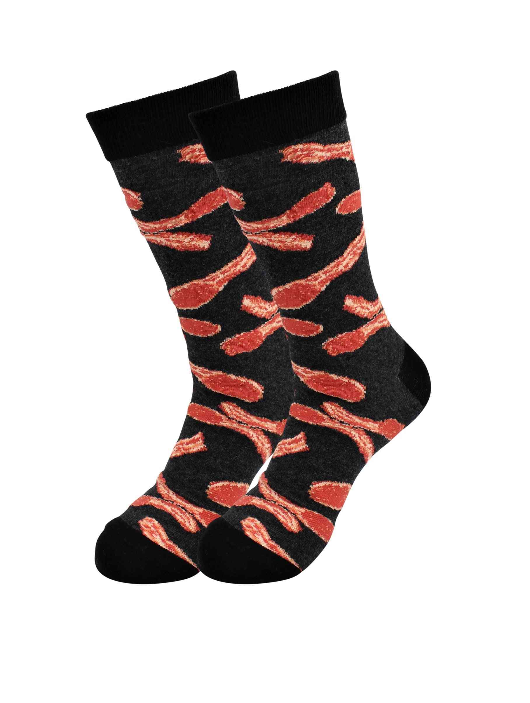 Chaussettes confortables de créateurs tendance - bacon - pour hommes et femmes