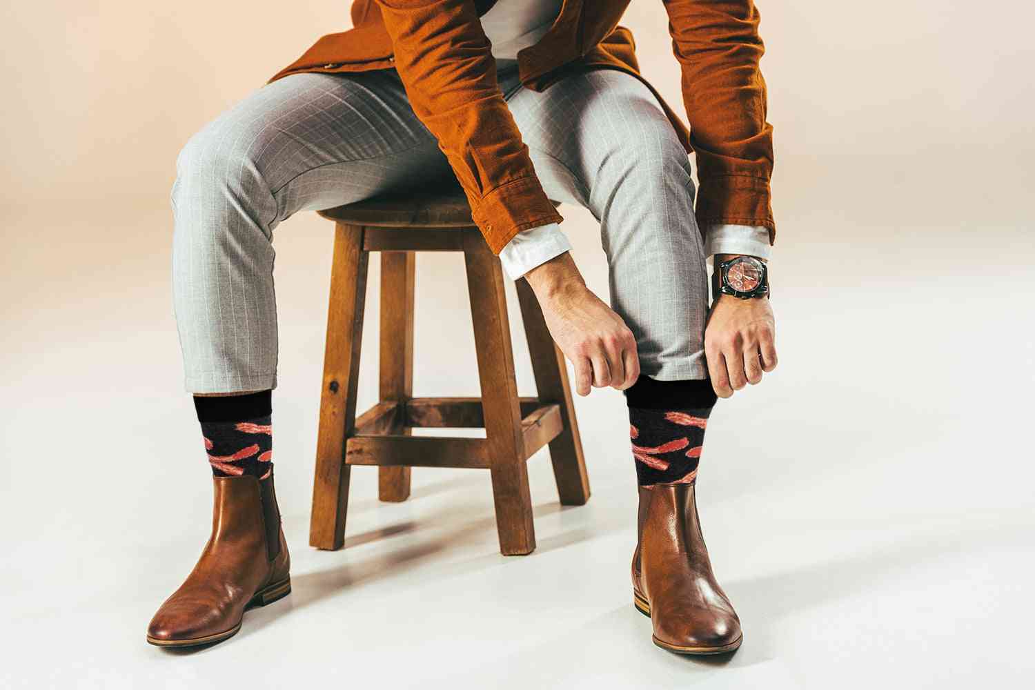 Chaussettes confortables de créateurs tendance - bacon - pour hommes et femmes