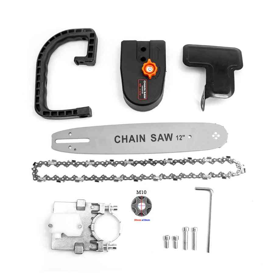 Electric Chain Saw, Adapter Converter Bracket, Diy Set For Angle Grinder, Woodworking Tool