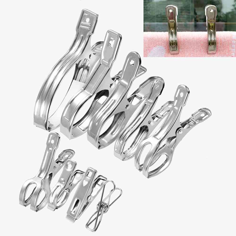 Stainless Steel- Strong Dry And Windproof, Clothes Clips