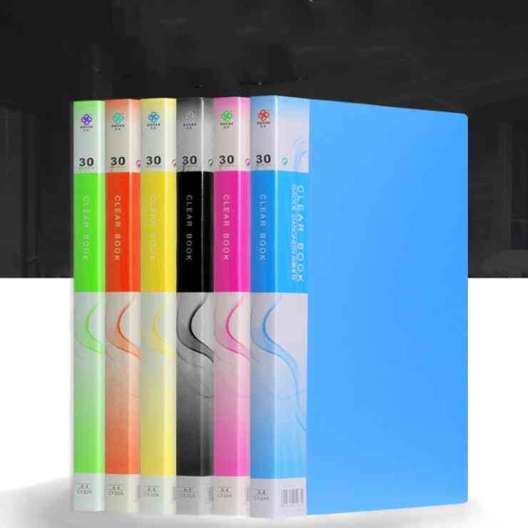 Candy Color Waterproof Multilayer A4 File Folder Case Document Organizer Bag Desk Paper Clip Display Book Pamphlet Box