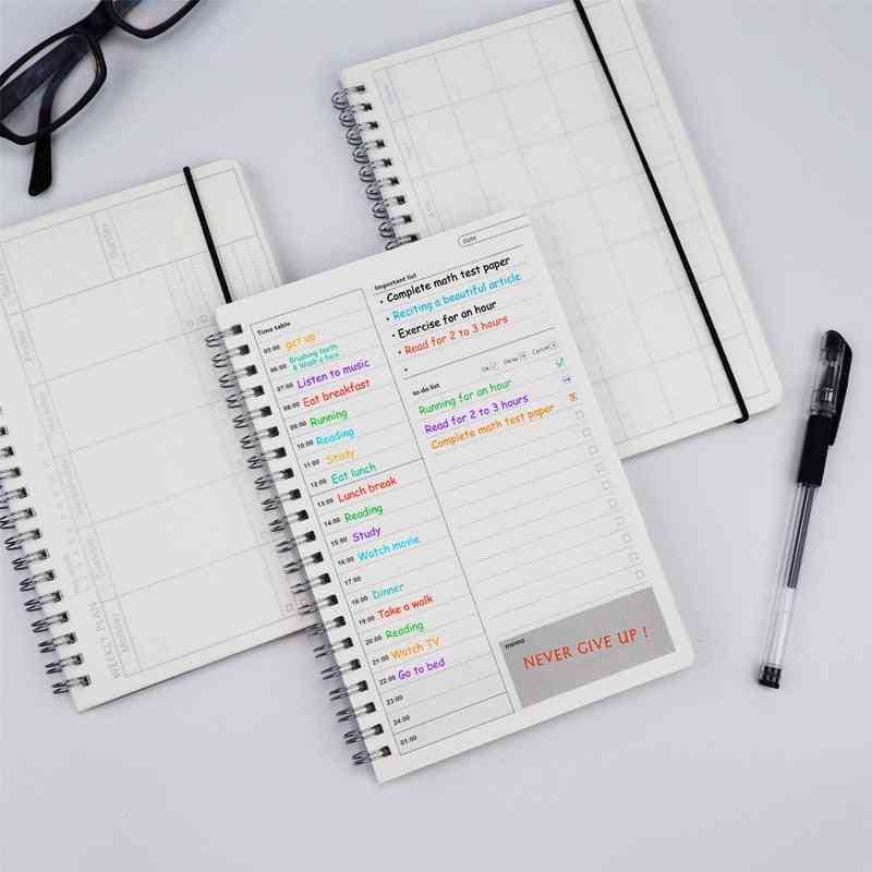 Dagsorden for notatbøker daglig, ukentlig og månedlig planleggingsplanlegger