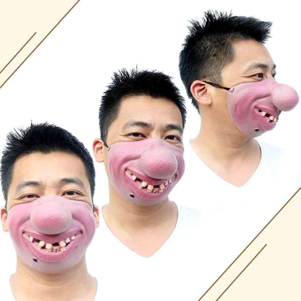 New! 1pc&scary Of Half Face Clown For Cosplay Costume