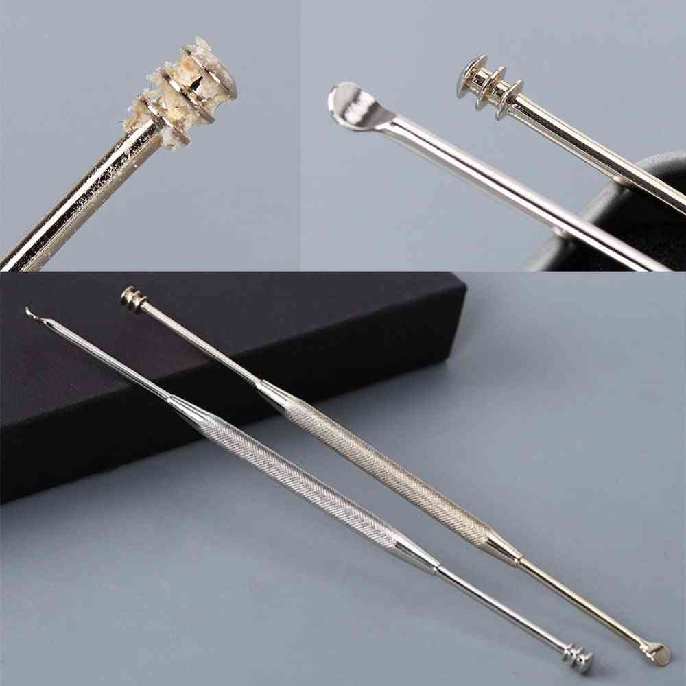 Double-ended Stainless Steel- Spiral Ear Pick, Spoon Wax Removal Tool