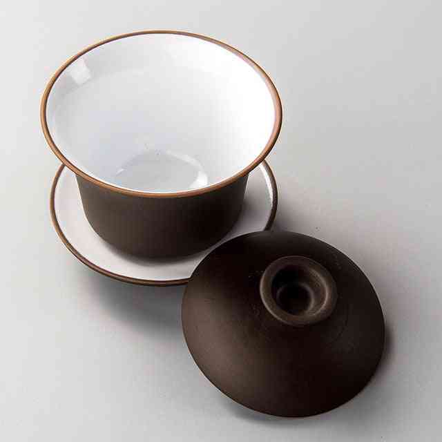 Chinese Teaset Elegant Gaiwan Clay Tureen Tea Cups