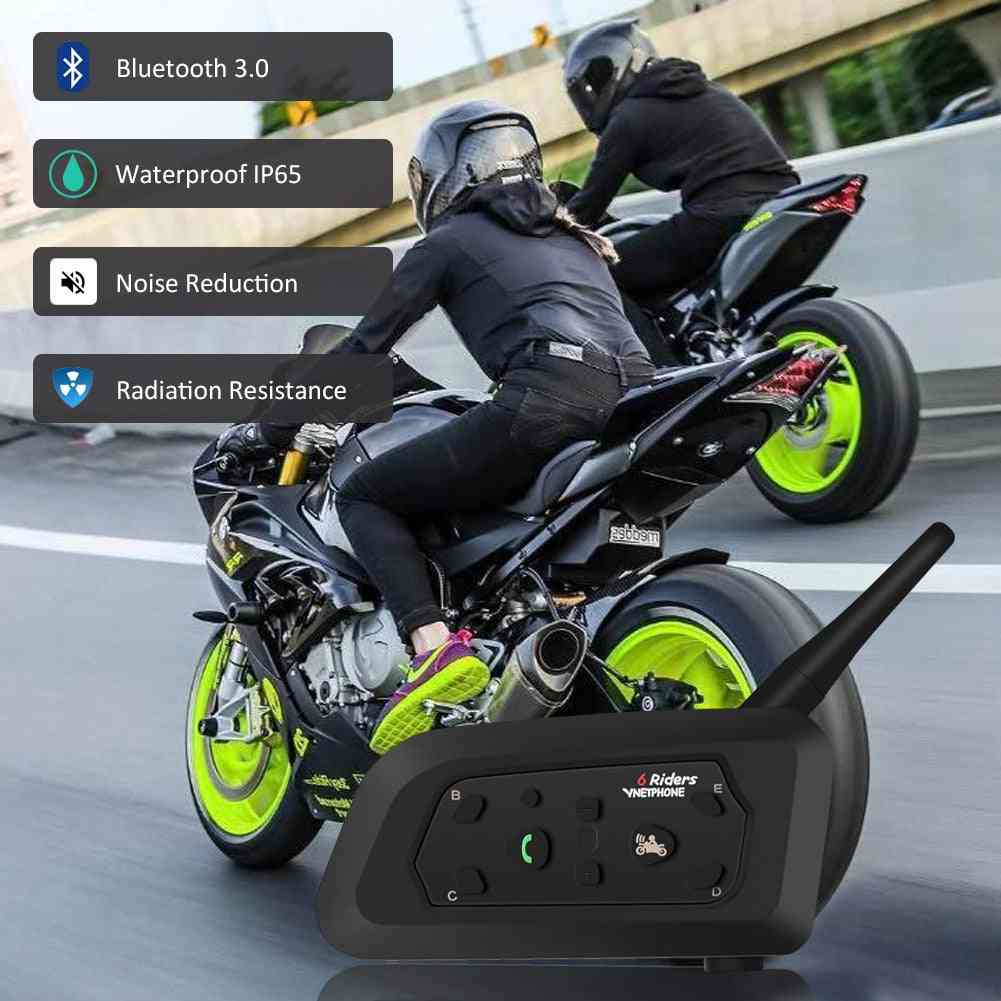 Vnetphone v6 1200m motorkerékpár bluetooth sisak intercom full duplex motocicleta headset 6 lovasnak