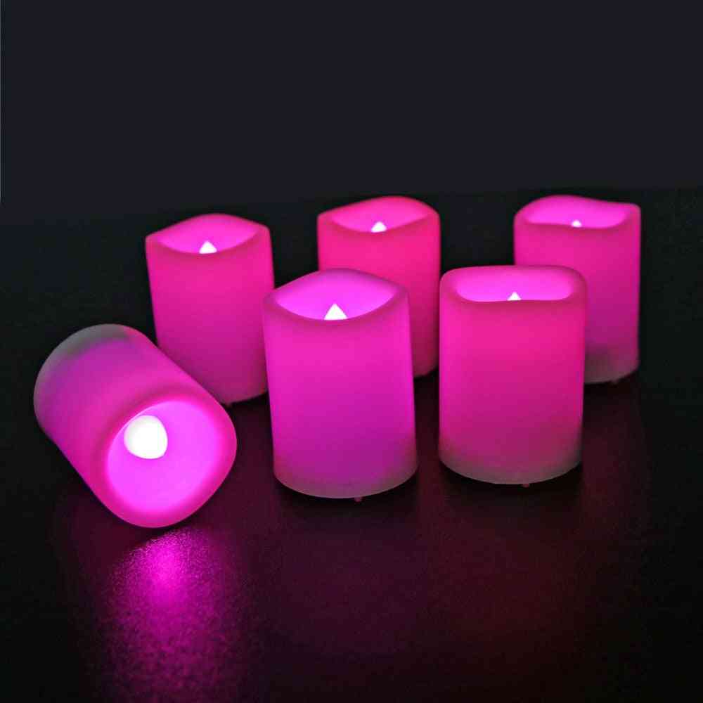 Led Light Flameless Candles With Battery & Remote Control