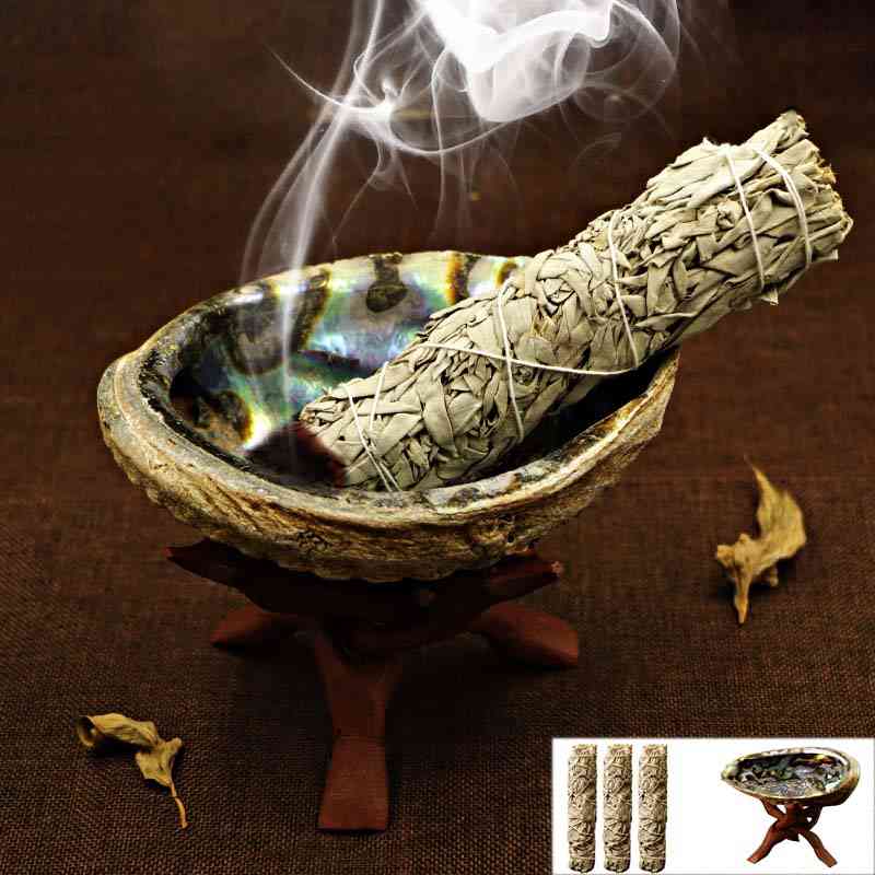 Sage Pure Leaf Smoky Purification Sage Smoking Indoor Fragrance To Purify The Mind Room Buddhist Temple Cedar Sticks