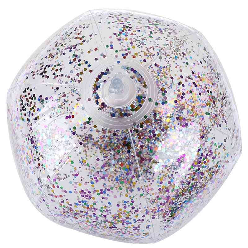 Round Inflatable Sequins Inside Pvc Beach Ball