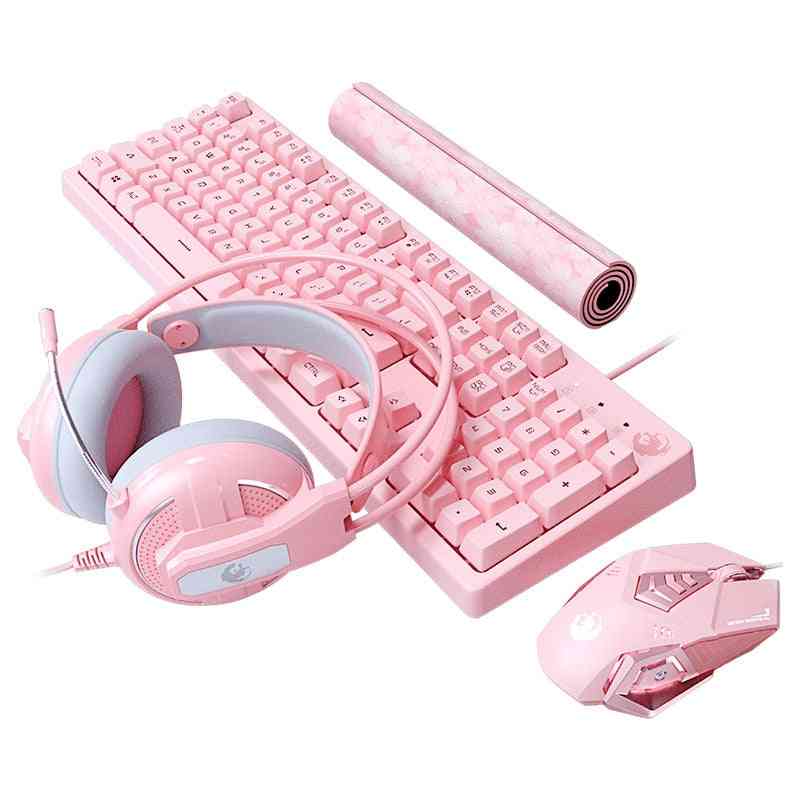 Gaming Combos-wired Usb Keyboard Macros Programming Mouse Noise Reduction Headset