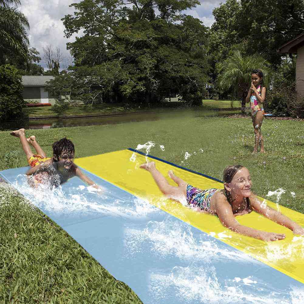 Double Waterslide Pool Summer Water Park Backyard Fun