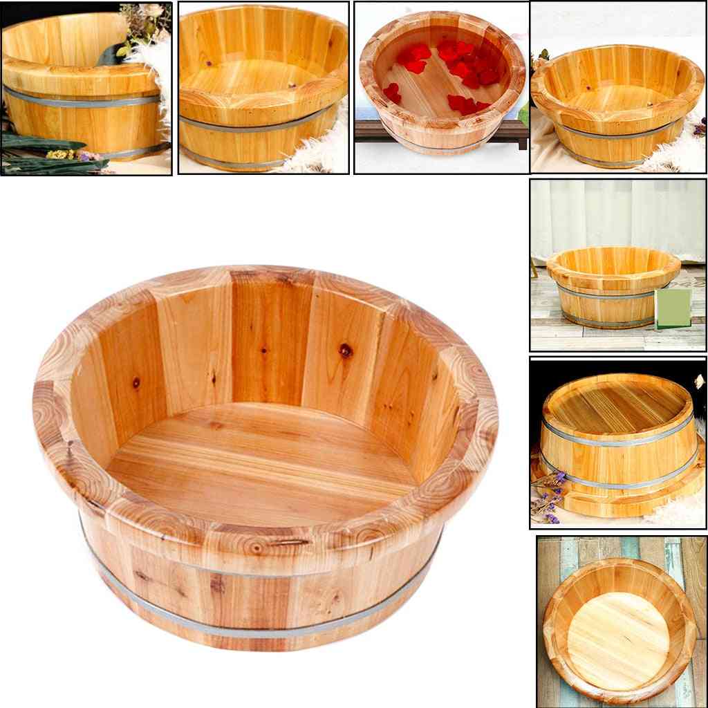 Cedar Wooden Foot Basin Tub Bucket