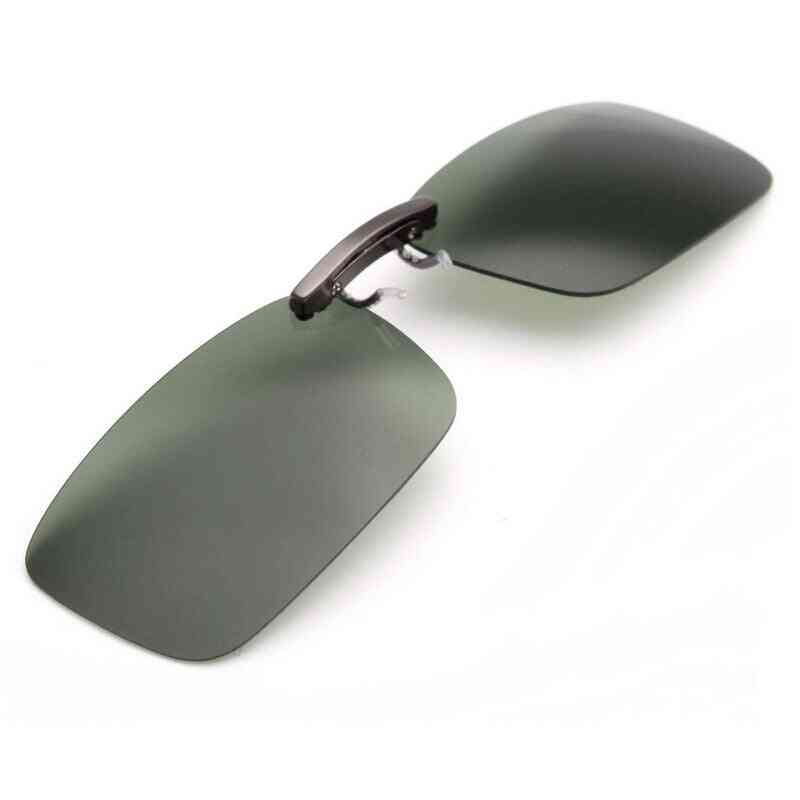 Polarized Day Night Vision Clip-on Flip-up Lens Sunglasses