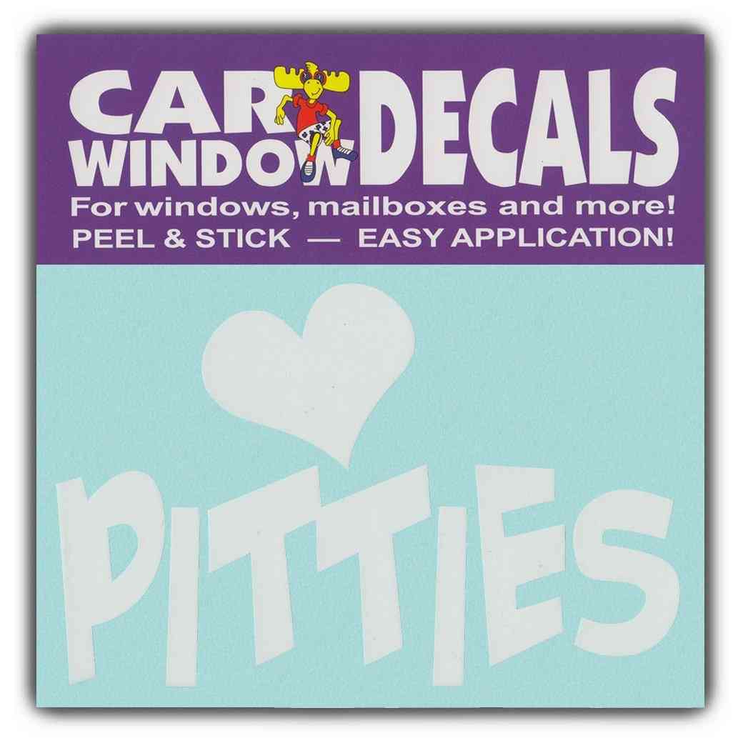 Decal, Window, I Love Pitties, 4.5