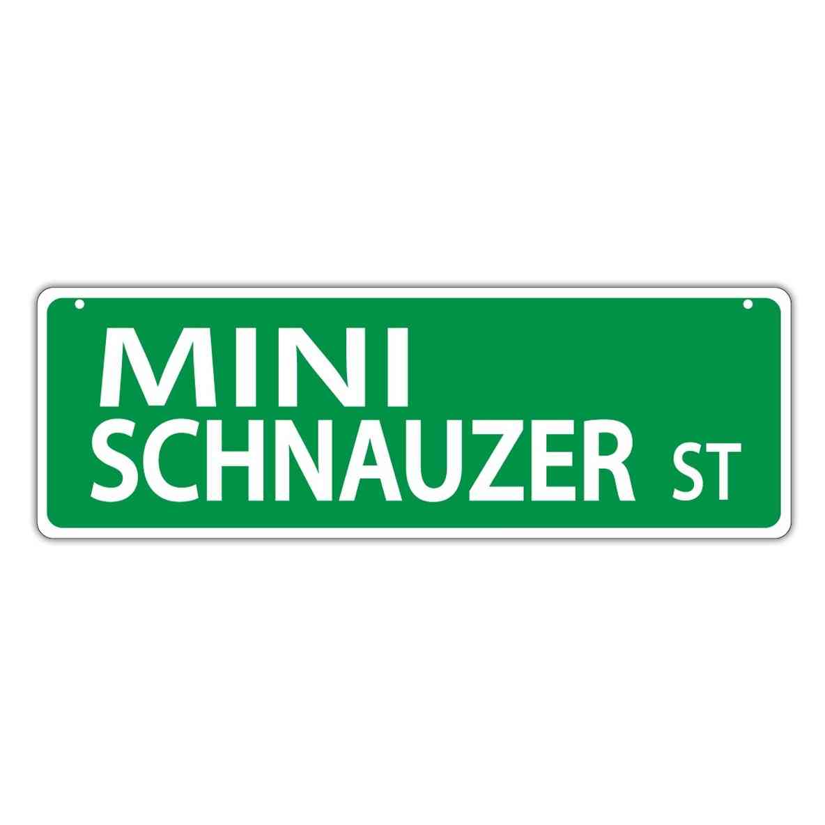 Street Sign - Mini Schnauzer