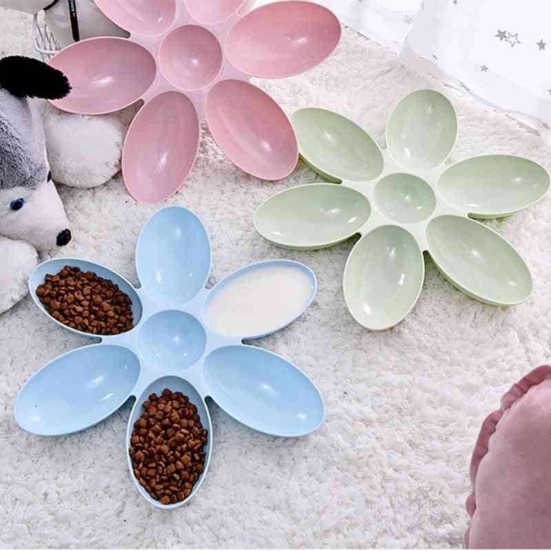Flower Shape Cat Water Feeding Bowl Healthy Diet Dish Pet Supplies