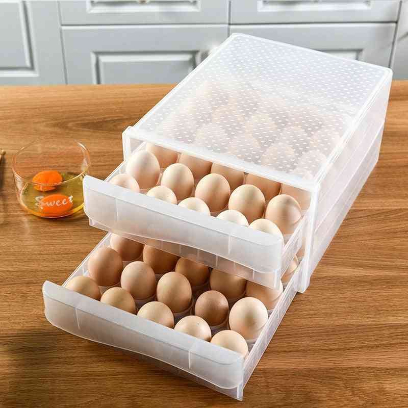Plastic Transparent Dumpling Box Double Layer Egg Tray