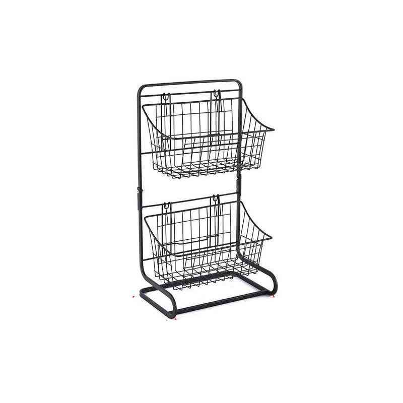 Double Layer Assembly Bathroom Cosmetic Storage Basket