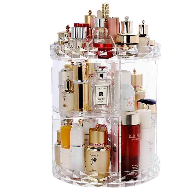 360-degree Rotation- Transparent Acrylic, Cosmetics Storage Box