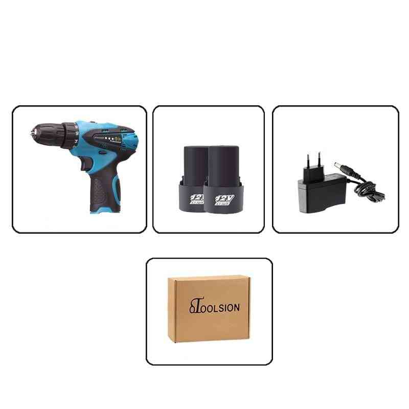 Electric Lithium-ion Battery Screwdriver Drill