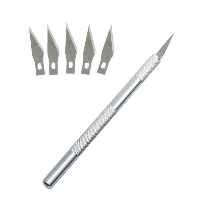 Non-slip Metal Scalpel Knife, Kit Cutter Engraving Craft Knives