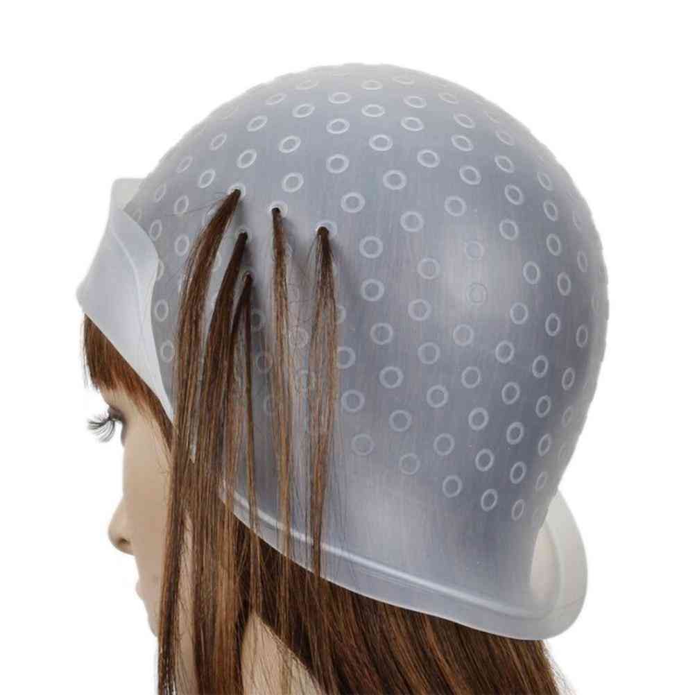 Professional Reusable Hair Colouring Highlighting Dye Cap With Hook