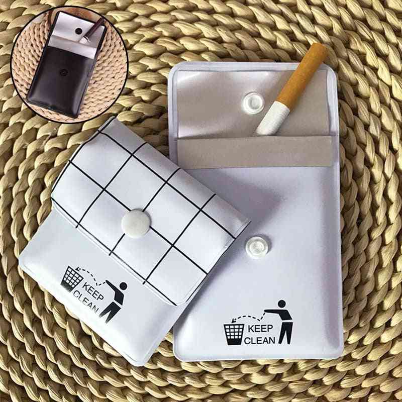 Pvc Portable Ashtrays Pocket Outdoor Smoking Cigar Tobacco Ash Storage Bag