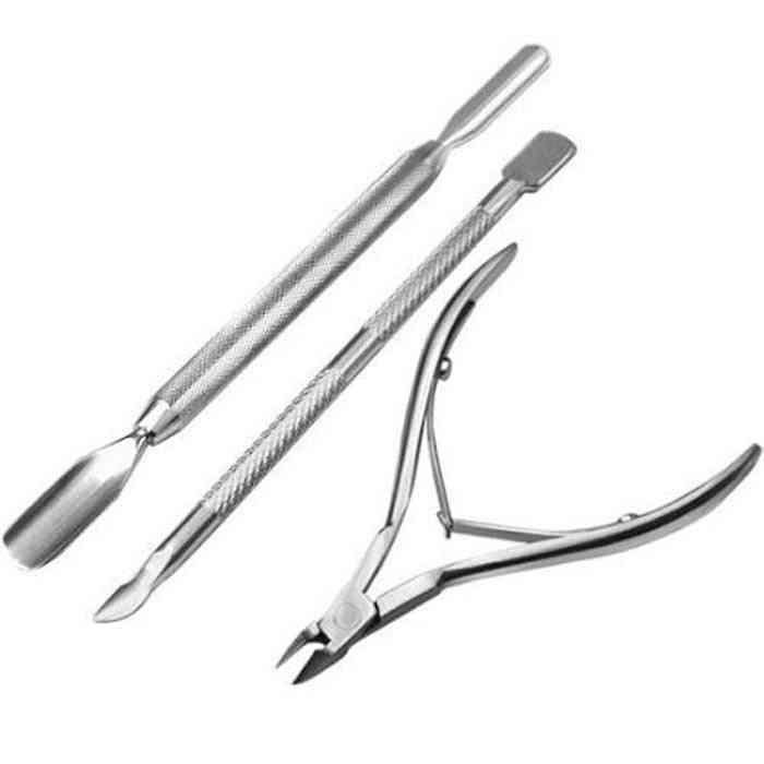 Stainless Steel Nail Cuticle Spoon Pusher Remover Cutter