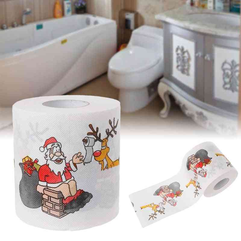 Bath Paper Christmas Printed Home Santa