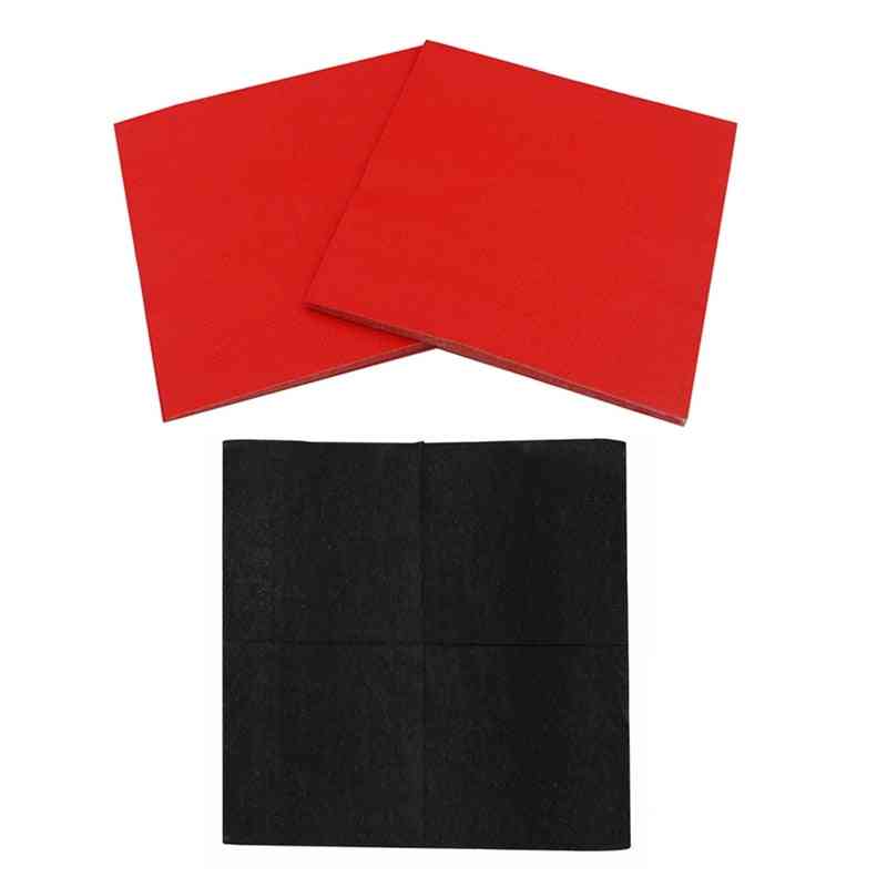 2 pakker ensfarvet trykt papir serviet sort & rød