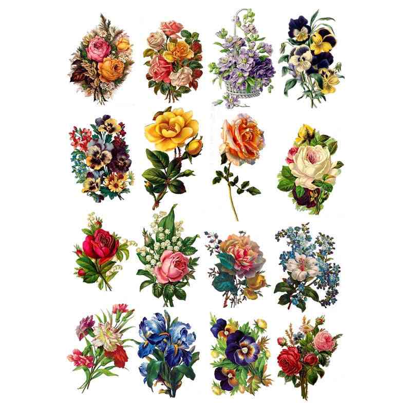 Spring Colorful Flower Decoration, Planner Diy Sticker