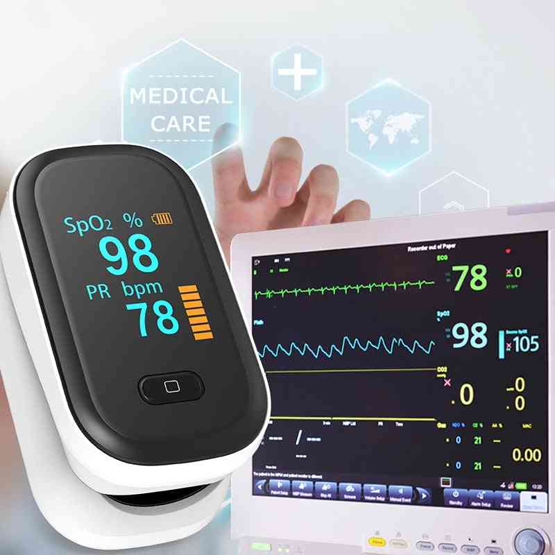 Pulse Oximeter, Pr Monitor, Heart Rate Finger Blood Oxygen Saturation Meter